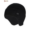 thumbnail image 1 of Spencer Men Women Winter Knit Earflap Hat Warm Skull Cap Cuffed Beanie Hat for Outdoor Ski Hiking "Black", 1 of 4
