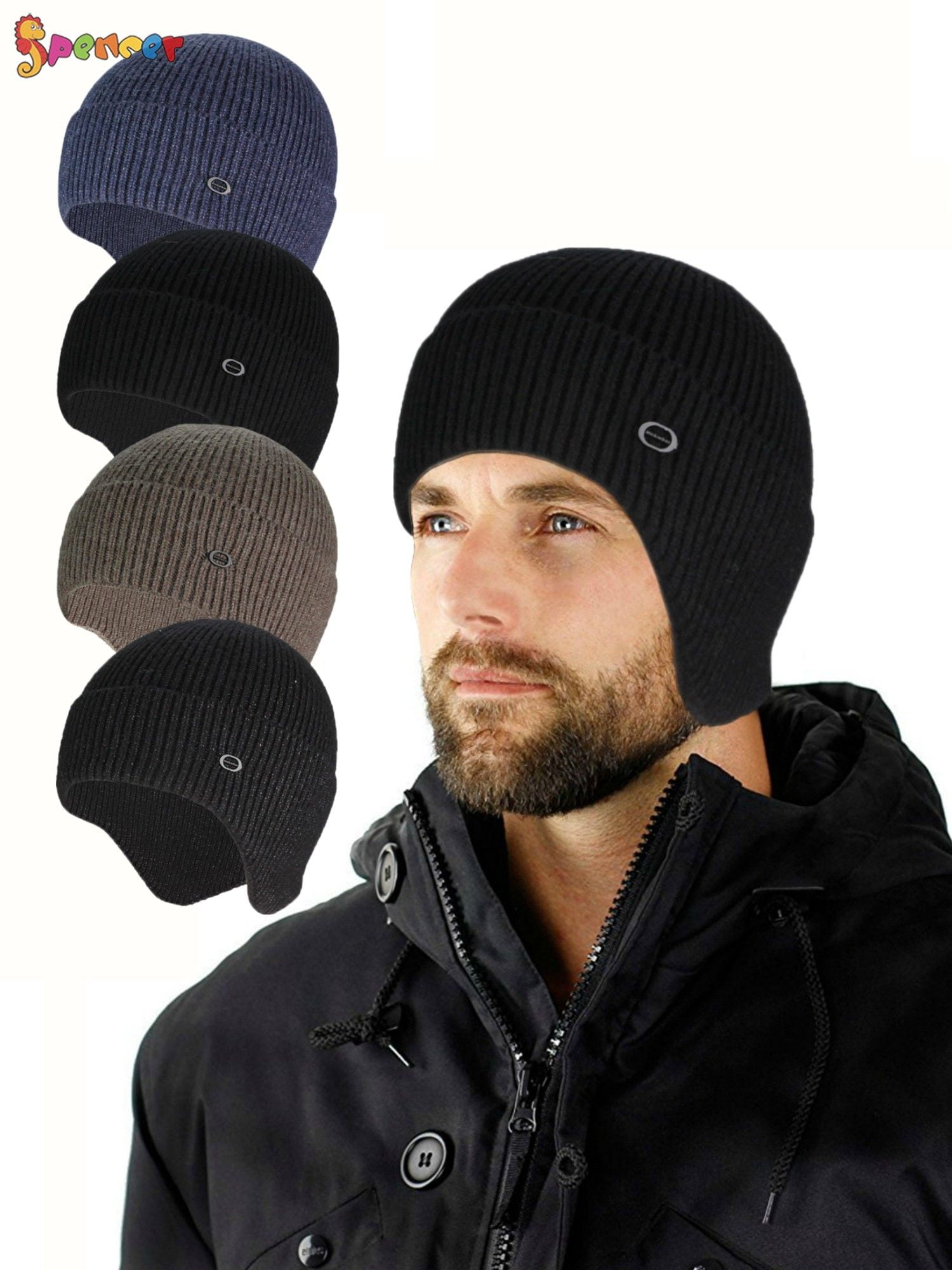 navy blue skull cap