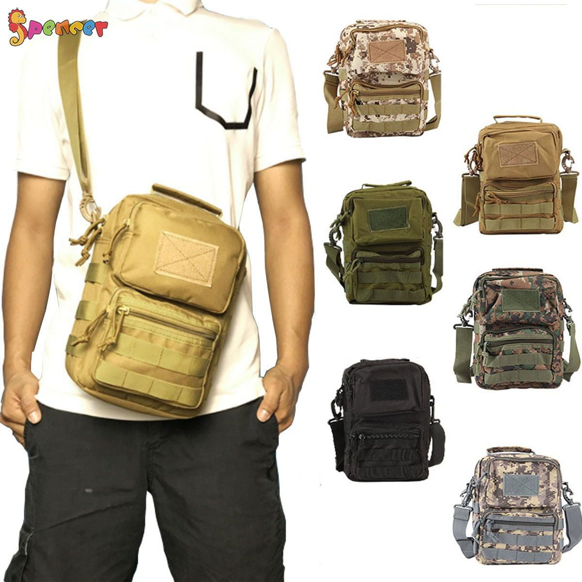 Hurley Men's Crossbody Sling Bag - Water-Resistant Nylon Messenger Bag For Daily Adventure