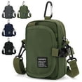 thumbnail image 1 of Spencer Mens Shoulder Sling Bag Multi-Pockets Messenger Bag Waterproof Small Crossbody Phone Bag Waist Pack Belt Bag Casual Flap Purse, Green, 1 of 12