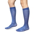 thumbnail image 1 of Spencer Mens Silk Work Socks 2 Pack, Breathable Ultra Thin Nylon Dress Socks Over the Calf for Causal Business, Blue, 1 of 9