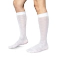 thumbnail image 1 of Spencer Mens Silk Work Socks 2 Pack, Breathable Ultra Thin Nylon Dress Socks Over the Calf for Causal Business, White, 1 of 9