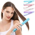 thumbnail image 1 of Spencer Mini Hair Straightener Curler Travel Hair Flat Iron Tourmaline Ceramic Constant Temperature Straightener for Hairstyling, Pink, 1 of 10