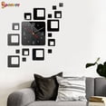 thumbnail image 1 of Spencer Modern DIY 3D Frameless Large Wall Clock Combination Mirror Surface Sticker Art Design Home Decor "Black", 1 of 8