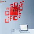 thumbnail image 1 of Spencer Modern DIY 3D Frameless Large Wall Clock Combination Mirror Surface Sticker Art Design Home Decor "Red", 1 of 7