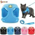 thumbnail image 1 of Spencer No Pull Dog Cat Harness Pet Vest Adjustable Reflective No Choke with Leash Mesh Soft Corduroy for Small Dog Cat Outdoor Walking Travel "Blue, M", 1 of 10