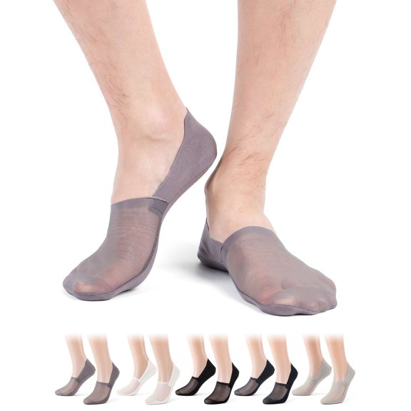 Spencer No Show Socks for Men and Women, Non Slip Low Cut Socks Invisible Ice Silk Breathable Socks Summer Hidden Socks for Flats, Navy