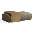 thumbnail image 1 of Spencer Olive Green Performance Basketweave Ottoman with Bridge Table, 1 of 2