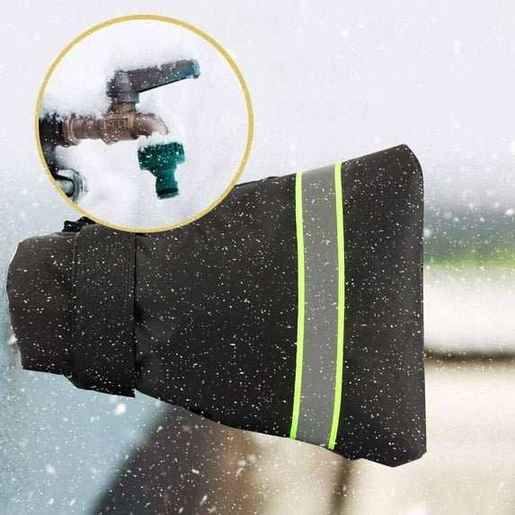 Spencer Outdoor Faucet Covers for Winter, Reflective Faucet Protector, Outside Garden Faucet Socks for Freeze Protection, Reusable Waterproof Insulated Spigot Cover