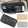 thumbnail image 1 of Spencer PU Car Sun Visor Organizer Auto Interior Pouch Bag Pocket Card Storage Holder Case Bag for License Registration Pen Mobile Phone Bill Note Key "Grey", 1 of 8