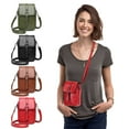thumbnail image 1 of Spencer PU Small Crossbody Bags for Women Soft Shoulder Handbag Multi Pocket Crossbody Purses Cell Phone Pouch Womens Adjustable Strap Satchel, Green, 1 of 10
