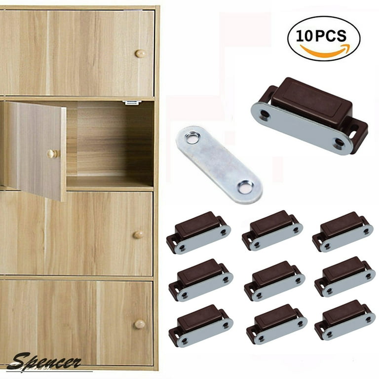 1 in. Brown Magnetic Door Catch (10-Pack) 1 in. Brown Magnetic Door Catch (10-Pack)