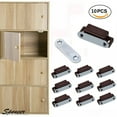 thumbnail image 1 of Spencer Pack of 10 Magnetic Cabinet Door Latch Heavy Duty Furniture Door Catches Closures for Kitchen Cupboard Stop Self-Aligning Magnet Latch "Brown", 1 of 7