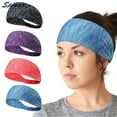 thumbnail image 1 of Spencer Pack of 2 Yoga Sports Headbands Elastic Wicking Non Slip Sweatband Hair Wrap for Running Sports Fitness fits All Men & Women, 1 of 9