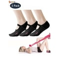 thumbnail image 1 of Spencer Pack of 3 Non-Slip Yoga Sock for Women, Anti-Skid Pilates Barre Socks with Grips & Straps for Ballet, Dance, Barefoot Workout, Fitness, 1 of 9
