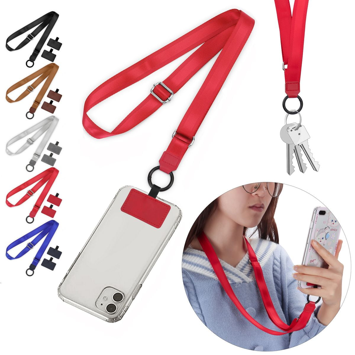 Spencer Phone Lanyard Universal Crossbody Cell Phone Lanyards with Pads ...