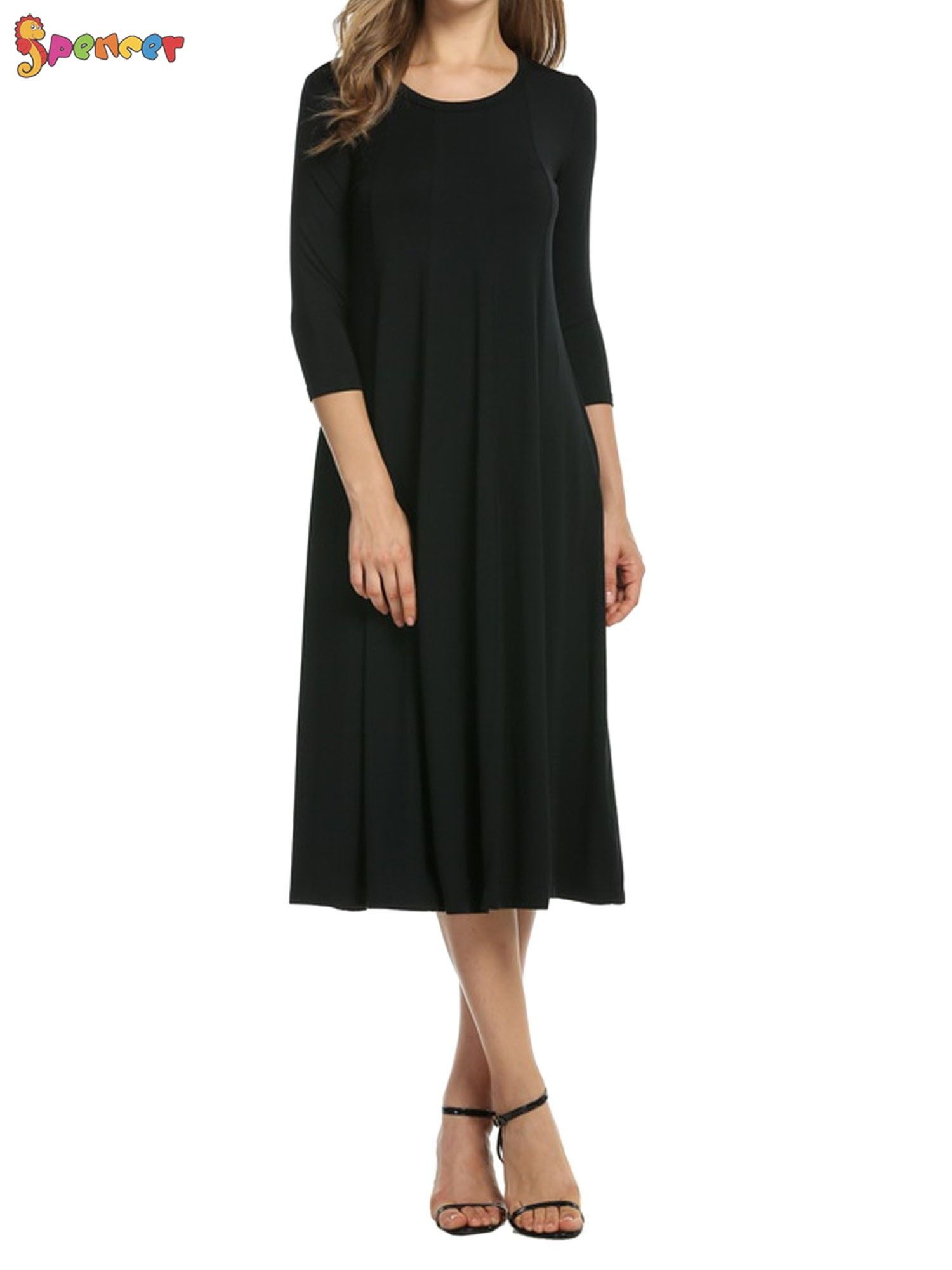 Women's Plus Size Casual Dress Geometric Crew Neck 3 4 Length Sleeve