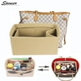 thumbnail image 1 of Spencer Purse Organizer Insert Bag in Bag Felt Fabric Handbag Tote Organizer with Compartment Inner Fit for Speedy Neverfull (10.2"*5.9"*5.9", Beige), 1 of 7