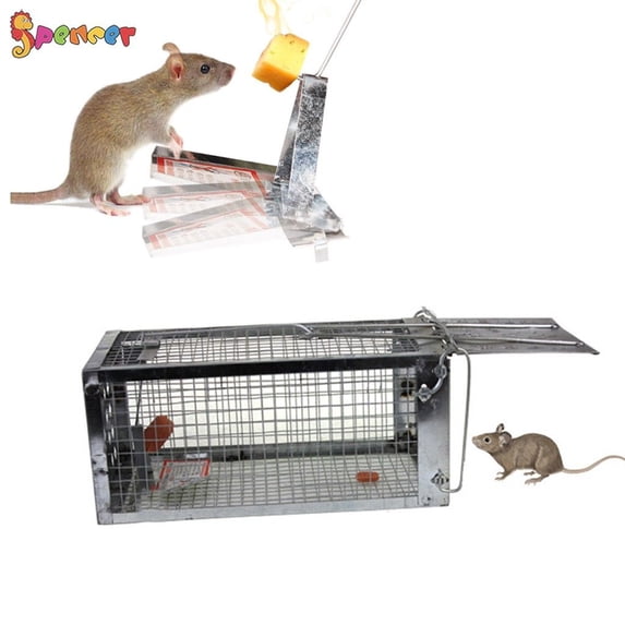 Spencer Rat Trap Cage Small Live Animal Humane Cage Pest Rodent Mouse Control Bait Catch Pest Mouse Trap Cage 11 x 5.5 x 4.3 inches