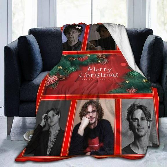 Spencer Reid Fleece Blanket for Couch - Chrismas Throw Blanket Lightweight Spencer Reid Merch Super Soft Cozy Luxury Bed Blanket Microfiber and Throws for Sofa