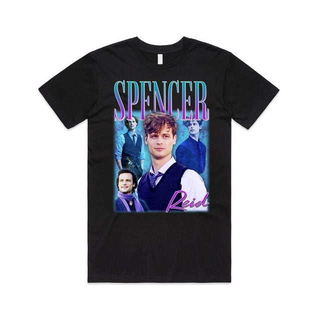 Spencer Reid Homage Tshirt Tee Top Funny Retro 90s Gift TV Show Men’s