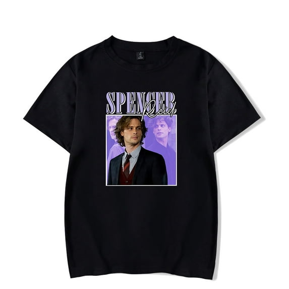 Spencer Reid Vintage 90s T-shirt Merch Men Short Sleeve Women Funny Tee Unisex