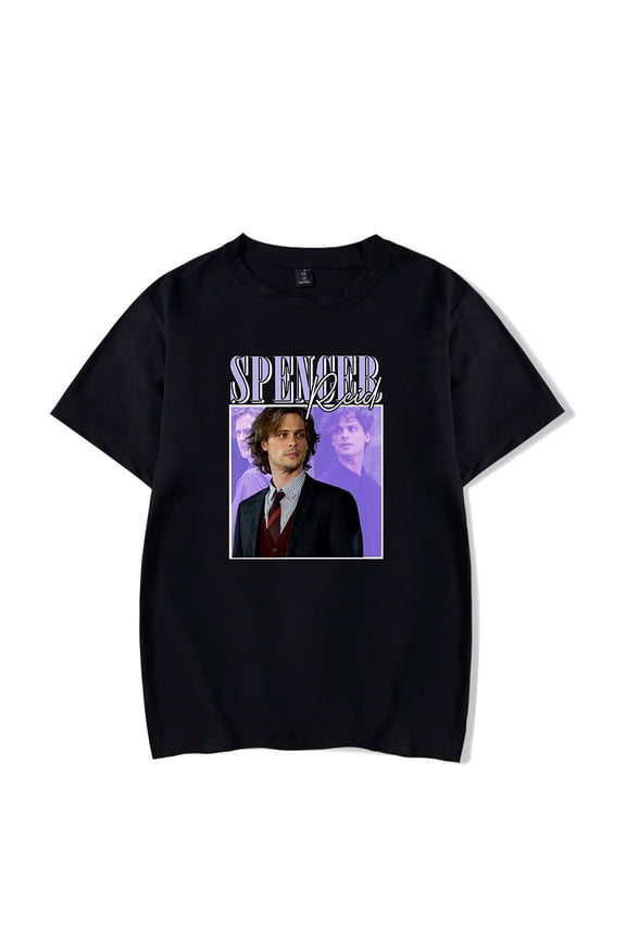 Spencer Reid Vintage 90s T-shirt Merch Men Short Sleeve Women Funny Tee Unisex