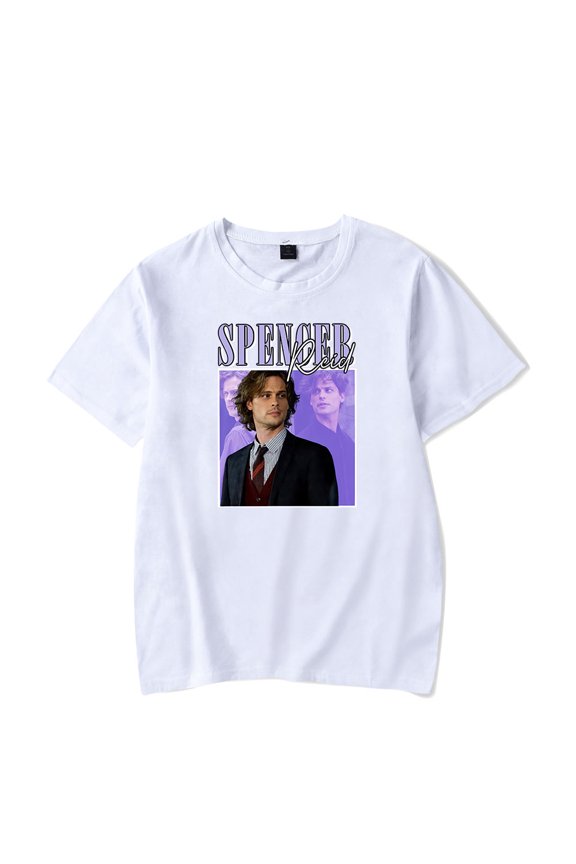 Spencer Reid Vintage 90s T-shirt Merch Men Short Sleeve Women Funny Tee Unisex