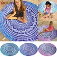 thumbnail image 1 of Spencer Round Beach Indian Mandala Throw Tapestry Hanging Hipple Blanket Boho Gypsy Cotton Tablecover Wall Hanging Yoga Mat, Round 55", 1 of 7