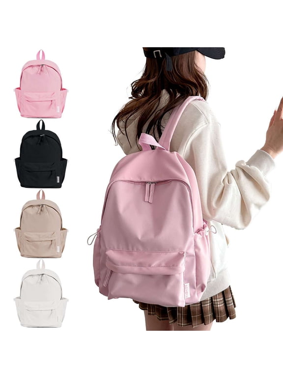 School Backpack Womens, Causal Travel School Bags 11 Inch Laptop Backpack Lightweight Rucksack Bookbag College Men Work Daypack, Pink