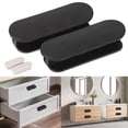 thumbnail image 1 of Spencer Set of 4 Self-Stick Instant Cabinet Handle Pulls Drawer Push Pull Handles Plastic Push Pull Handles Helper with Adhesive for Kitchen Window Sliding Closet, 3.4 Inch, 1 of 9