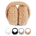 thumbnail image 1 of Spencer Sherpa Ear Muff for Women Plush Foldable Earmuffs Winter Earmuffs Cold Weather Outdoor Ear Warmer for Ladies, Black, 1 of 11
