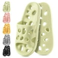thumbnail image 1 of Spencer Shower Shoes for Women Men, Quick Drying Non Slip Bath Slippers with Drain Holes, Green, 8-9 Women/6-7 Men, 1 of 10