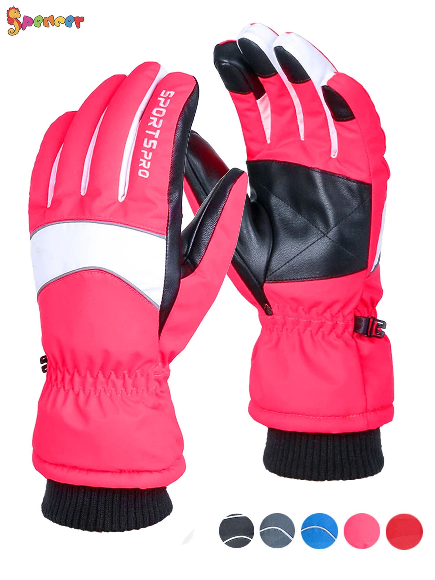Spencer Ski & Snow Gloves for Men Women, Waterproof Winter Touchscreen