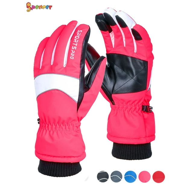 Spencer Ski & Snow Gloves for Men Women, Waterproof Winter Touchscreen Snowboard Gloves for Cold Weather Skiing and Snowboarding