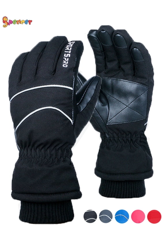 Ski & Snow Gloves for Men Women, Waterproof Winter Touchscreen Snowboard Gloves for Cold Weather Skiing and Snowboarding