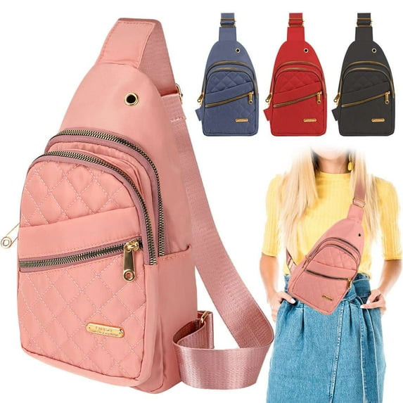 Spencer Sling Bag Crossbody Backpack Waterproof Travel Daypack Chest Bag Outdoor Hiking Sports Bag for Women Men, Small Sling Purse, Black