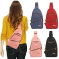 thumbnail image 1 of Spencer Sling Bag Crossbody Backpack Waterproof Travel Daypack Chest Bag Outdoor Hiking Sports Bag for Women Men, Small Sling Purse, Black, 1 of 9