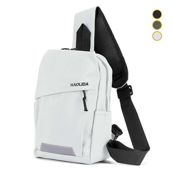 Spencer Sling Bag Crossbody Sling Backpack for Men Women Lightweight Daypack Cross Body Chest Bag for Travel Hiking, White