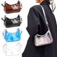 thumbnail image 1 of Spencer Small Crescent Shoulder Bag Underarm Purse for Women Hobo Handbag Clear Clutch Bag with Removable Strap, Clear, 1 of 10