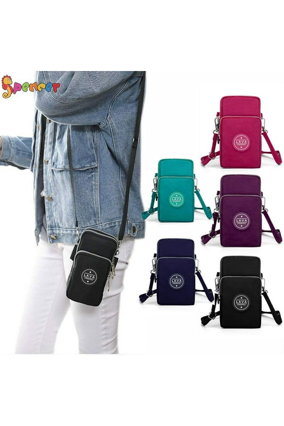 Small Crossbody Cell Phone Purse for Women Waterproof Travel Shoulder Bag Armband with Detachable Strap for Smartphones up to 6 inch (Green)