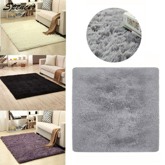 Spencer Soft Microfiber Absorbent Non Slip Bathroom Shower Rugs Carpet Area Nursery Rugs Machine-Washable Bath Mats - Beige (16" x 16")