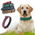 thumbnail image 1 of Spencer Soft Padded Dog Collars, Adjustable Thick Leather Pet Collars for Small Medium Large Dogs (S, Green), 1 of 8