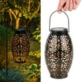 thumbnail image 1 of Spencer Solar Lanterns Outdoor Hanging Solar Lights Waterproof LED Lights with Shepherd Hook Decorative Landscape Stake Lights for Patio Garden Yard Pathway, 1 of 11