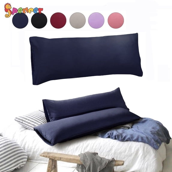 Spencer Solid Pillowcase, Body Pillow, Blue