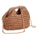 thumbnail image 1 of Spencer Straw Clutch Bag Crossbody Bag for Women Summer Satchel Purse Fashion Woven Top Hanlde Handbags for Beach Vacation, 1 of 8