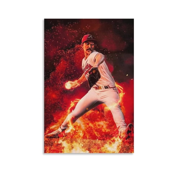 Spencer Strider Baseball Player Poster Canvas Boutique Poster Wall Art Decoration (2) Artworks Picture Print Poster Wall Art Painting Canvas Gift Decor Home Posters Decorative 16x24inch(40x60cm)