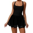 thumbnail image 1 of Spencer Tennis Dress for Women Golf Outfits with Shorts and Pockets, Women's Pleated Sleeveless Exercise Athletic Dresses, Size S-XL, 1 of 10