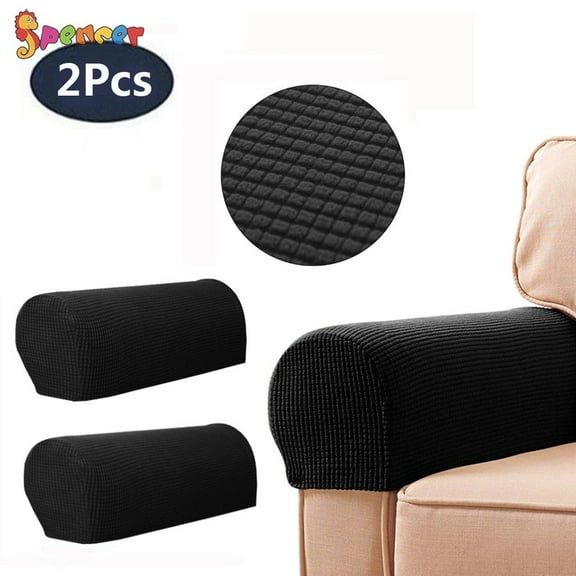 Spencer Texture Polyester Slipcover Slipcover, Black