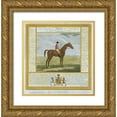 thumbnail image 1 of Spencer, Thomas 26x27 Gold Ornate Wood Framed with Double Matting Museum Art Print Titled - Portrait and Pedigree, Bajazet, 1 of 4